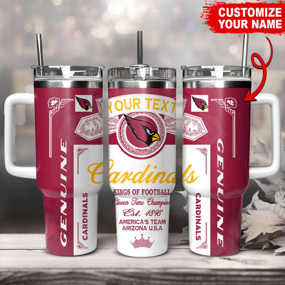 Arizona Cardinals NFL Kings Of Football Custom Your Text Stanley Tumbler 40Oz Gift for Fans