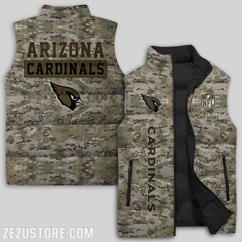 Arizona Cardinals NFL Sleeveless Puffer Jacket Custom For Fans Gifts