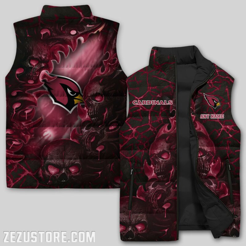 Arizona Cardinals NFL Sleeveless Puffer Jacket Custom For Fans Gifts