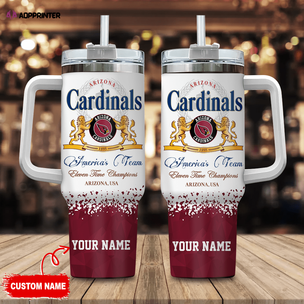 Arizona Cardinals Personalized NFL Champions Modelo 40oz Stanley Tumbler Gift for Fans