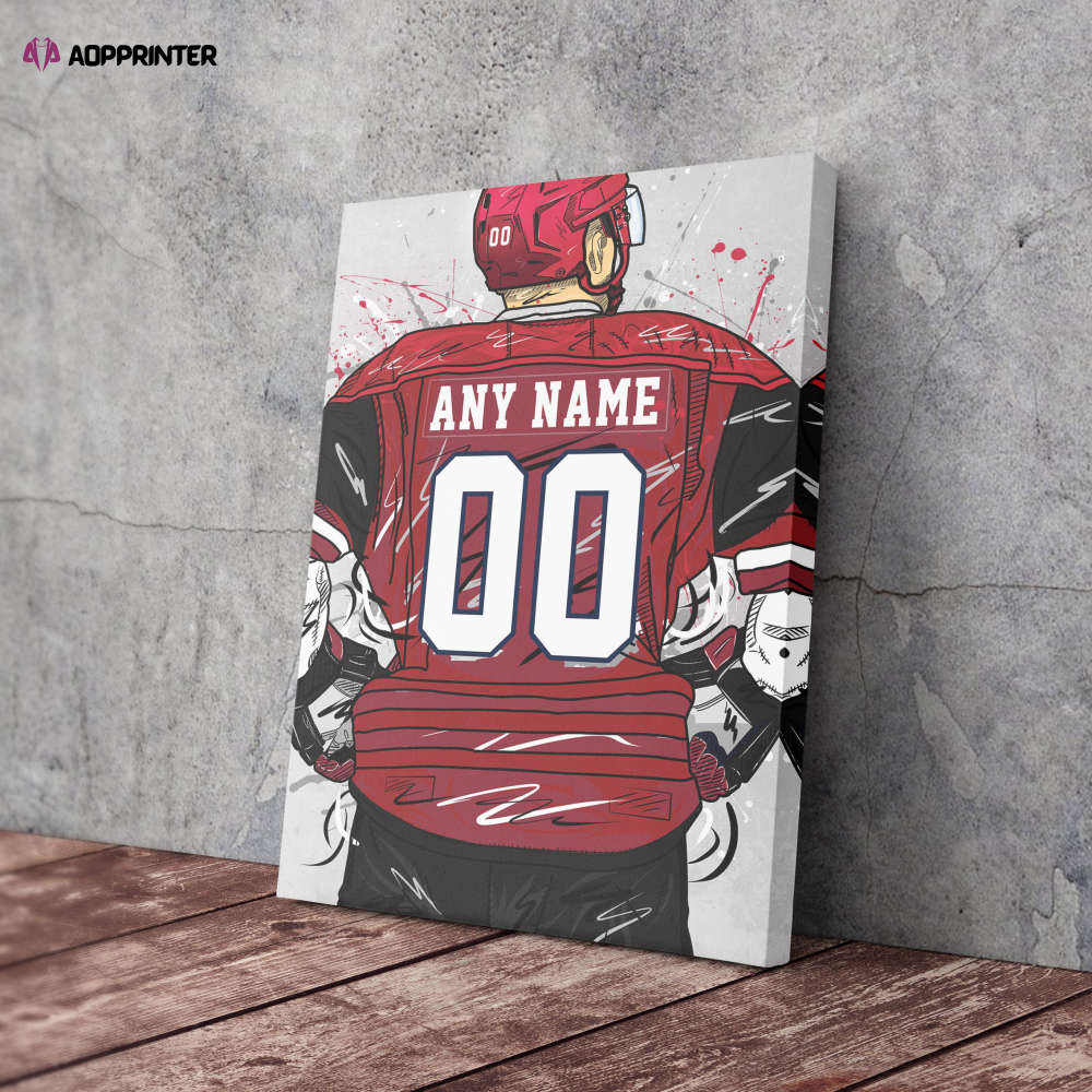 Arizona Coyotes Jersey NHL Personalized Jersey Custom Name and Number Canvas Wall Art Home Decor