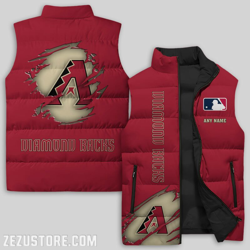 Arizona Diamondbacks MLB Sleeveless Puffer Jacket Custom For Fans Gifts