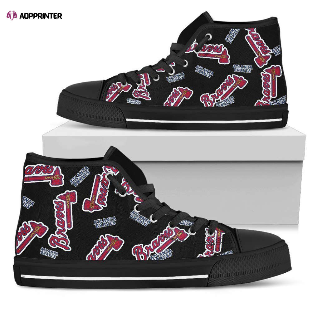 Atlanta Braves MLB Baseball Custom Canvas High Top Shoes