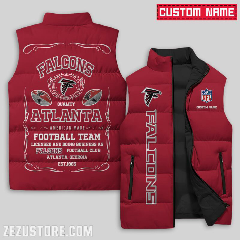 Atlanta Falcons NFL Sleeveless Puffer Jacket Custom For Fans Gifts