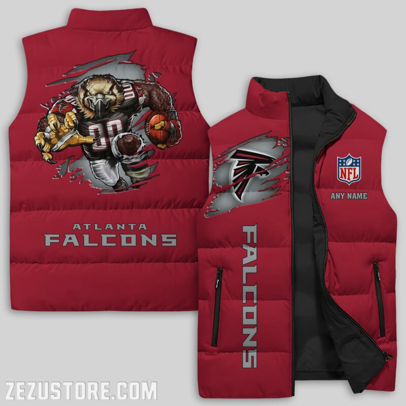 Atlanta Falcons NFL Sleeveless Puffer Jacket Custom For Fans Gifts