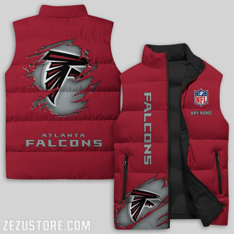 Atlanta Falcons NFL Sleeveless Puffer Jacket Custom For Fans Gifts