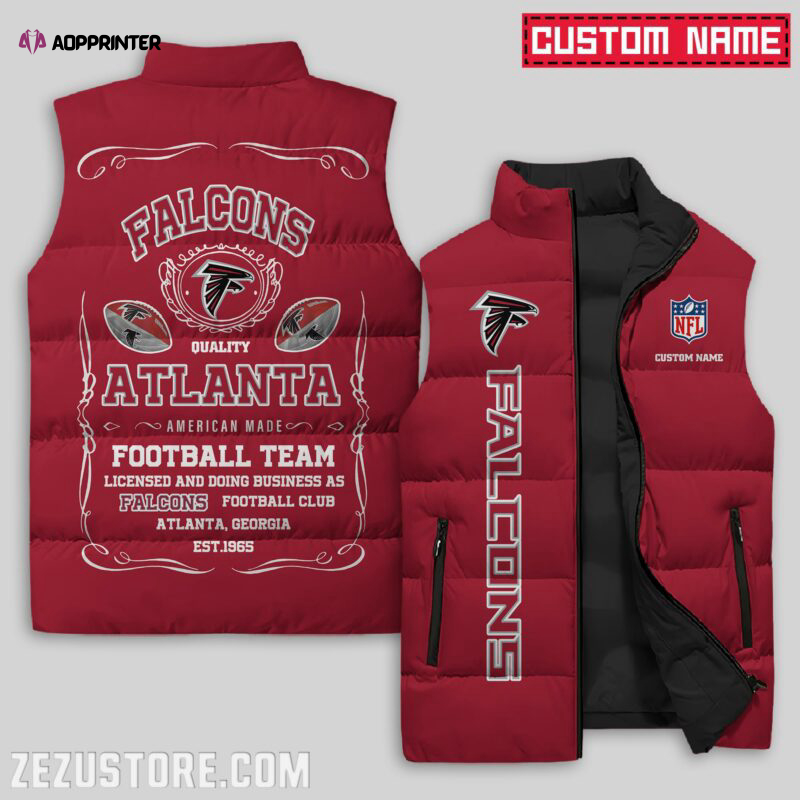 Atlanta Falcons NFL Sleeveless Puffer Jacket Custom For Fans Gifts