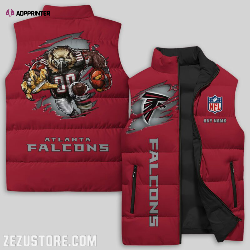 Atlanta Falcons NFL Sleeveless Puffer Jacket Custom For Fans Gifts