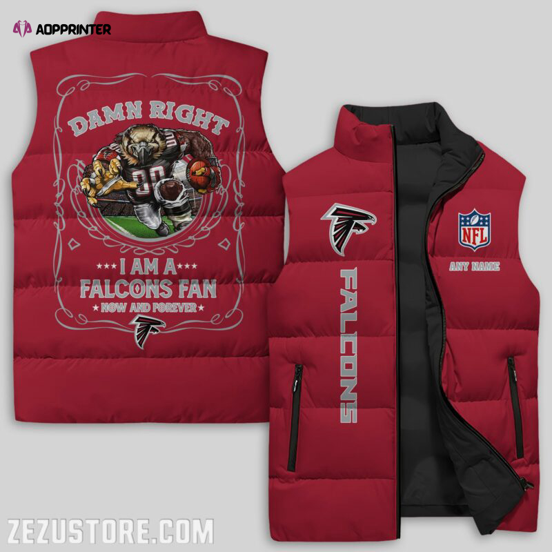 Atlanta Falcons NFL Sleeveless Puffer Jacket Custom For Fans Gifts