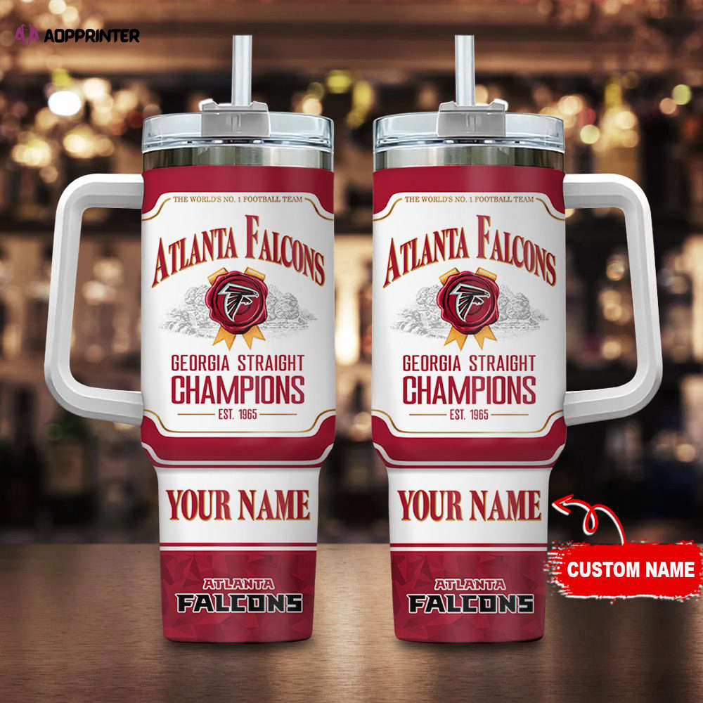 Atlanta Falcons Personalized The World’s No 1 Football Team NFL Jim Beam 40oz Stanley Tumbler Gift for Fans