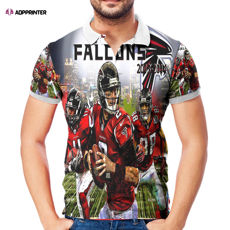 Atlanta Falcons Team 2013 3D All Over Print Polo Shirt