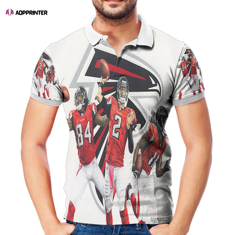 Atlanta Falcons Team5 3D Gift for Fans Polo Shirt