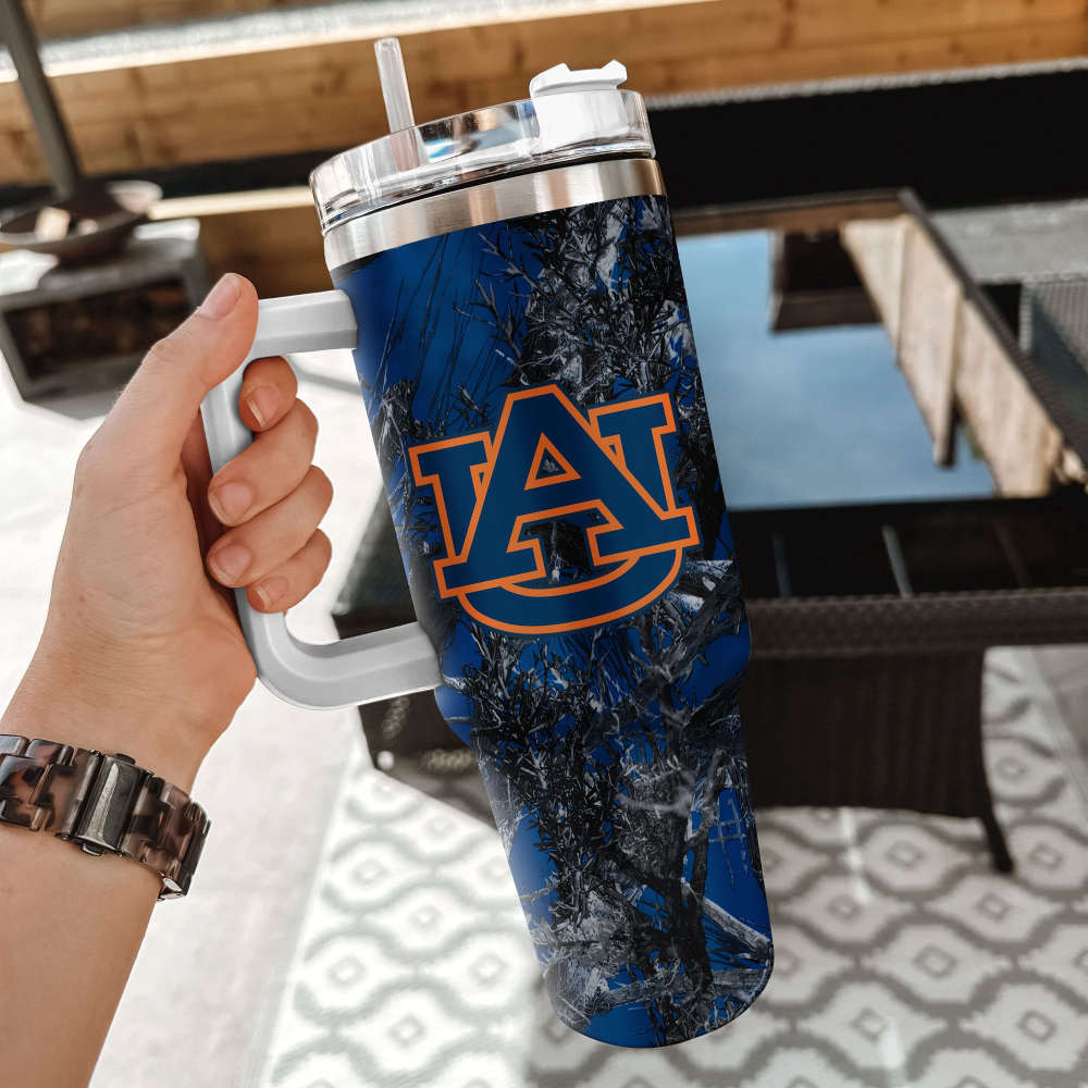 Auburn Tigers NCAA Hunting Personalized Stanley Tumbler 40oz Gift for Fans