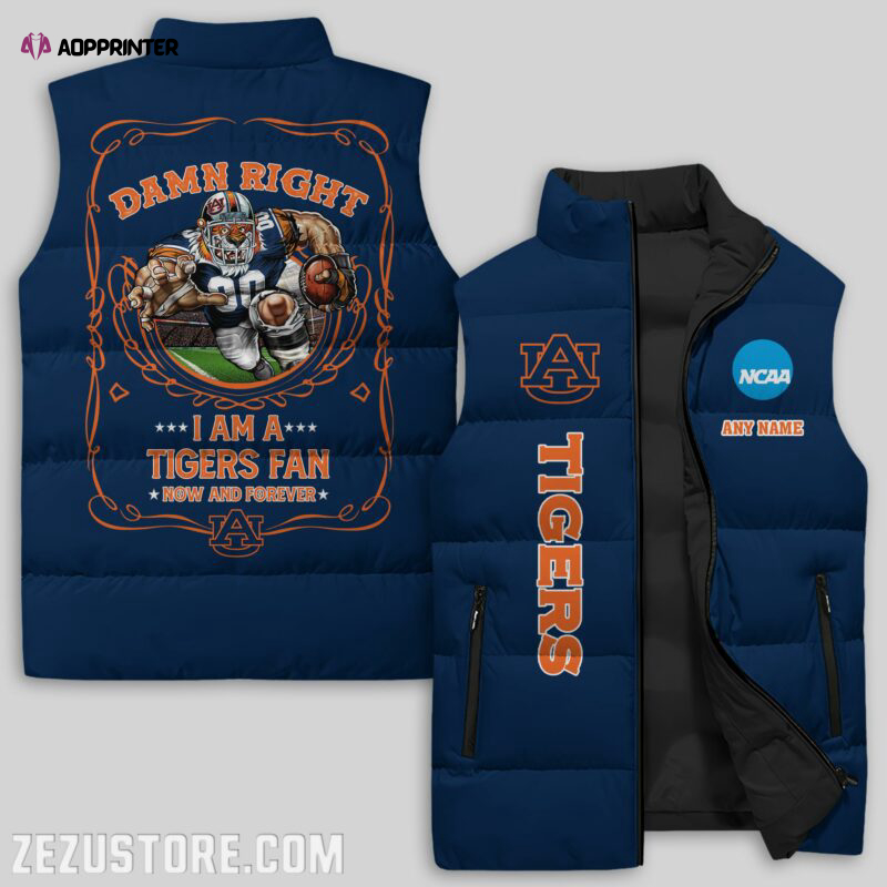 Auburn Tigers NCAA Sleeveless Puffer Jacket Custom For Fans Gifts