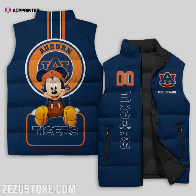 Auburn Tigers NCAA Sleeveless Puffer Jacket Custom For Fans Gifts