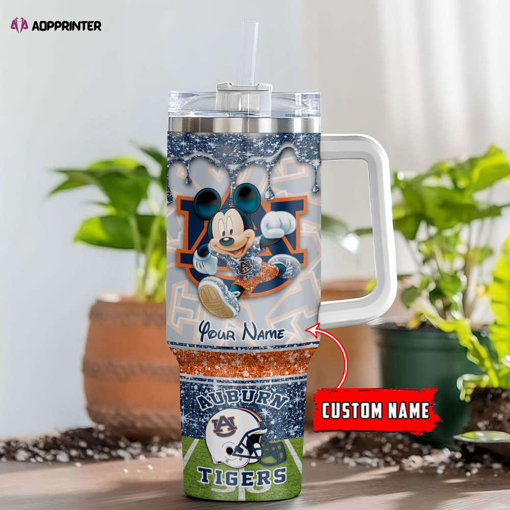 Auburn Tigers NCAA Style Personalized Stanley Tumbler 40oz Gift for Fans