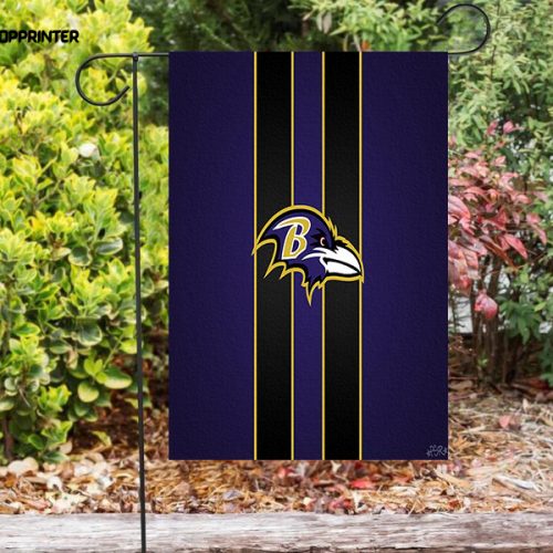 Baltimore Ravens Logo24 Double Sided Printing   Garden Flag Home Decor Gifts