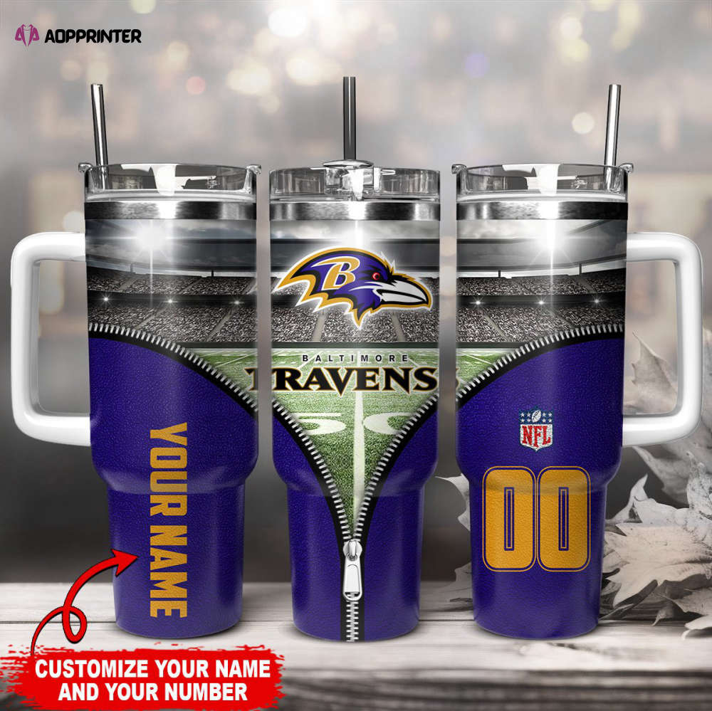 Baltimore Ravens NFL 40oz Stanley Tumbler Gift for Fans