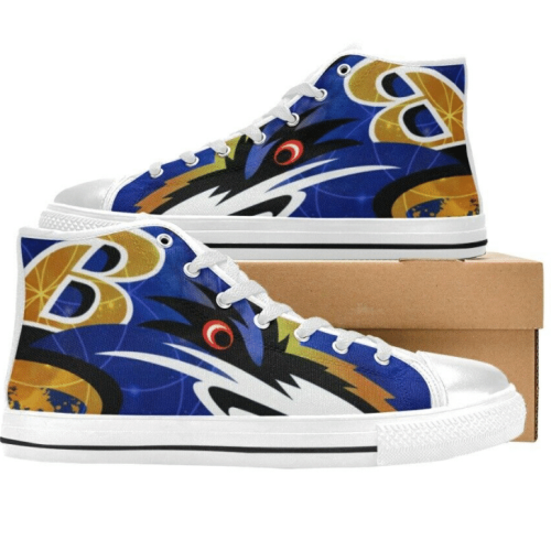 Baltimore Ravens NFL Football Custom Canvas High Top Shoes