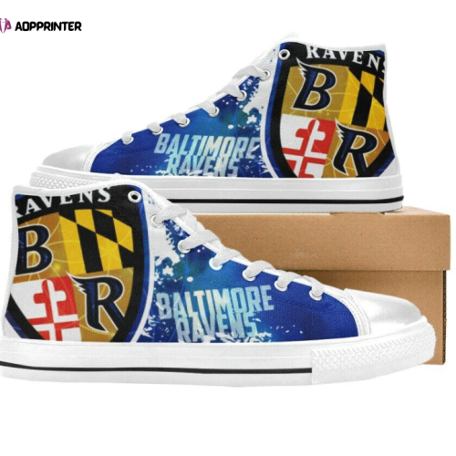 Baltimore Ravens NFL Football Custom Canvas High Top Shoes