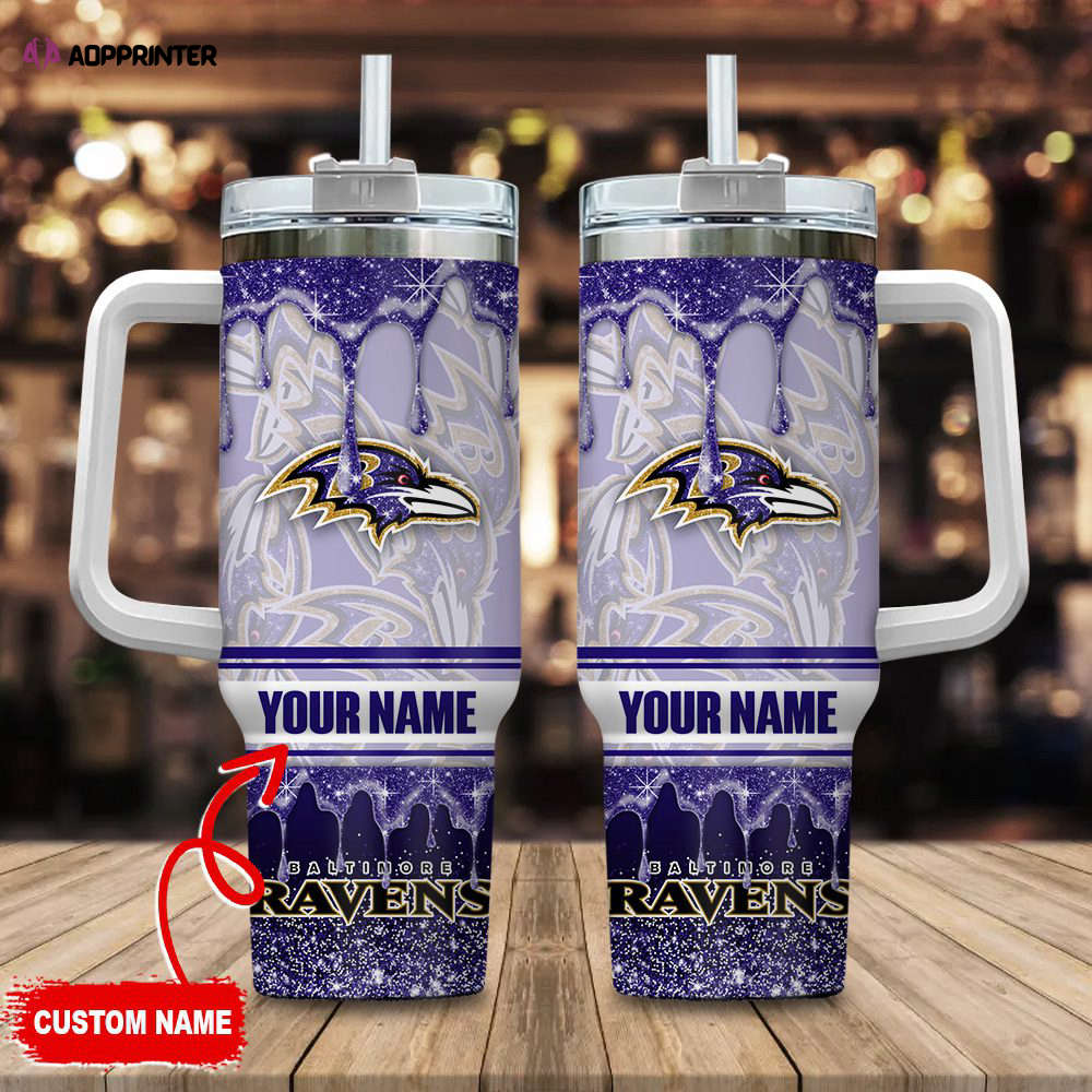 Green Bay Packers NFL Glitter Custom Name 40oz Stanley Tumbler Gift for Fans