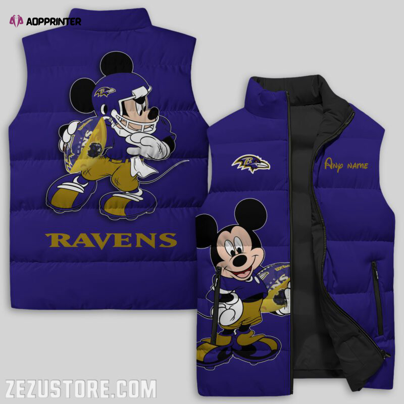 Baltimore Ravens NFL Sleeveless Puffer Jacket Custom For Fans Gifts