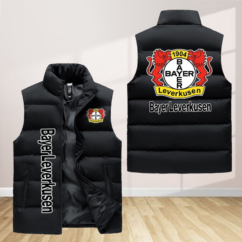 Bayer 04 Leverkusen Sleeveless Puffer Jacket Custom For Fans Gifts