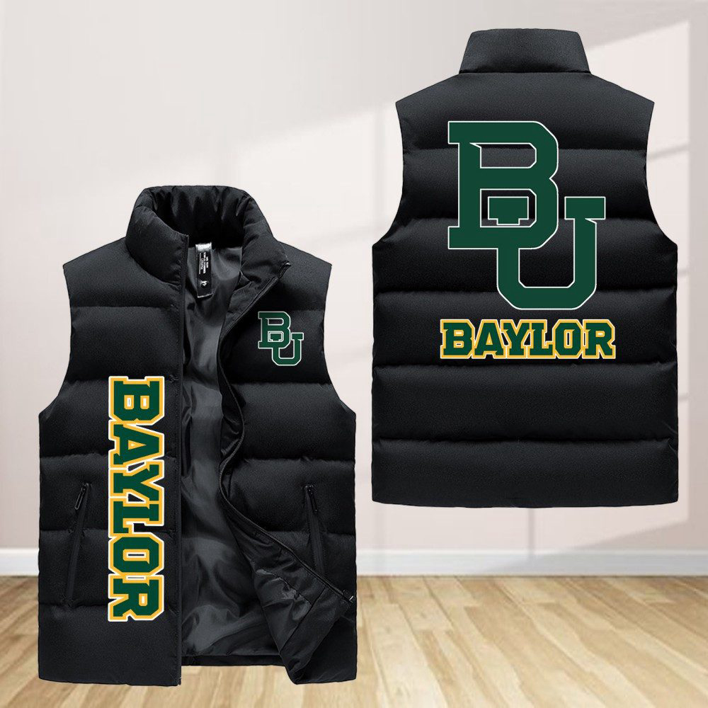 Baylor Bears Sleeveless Puffer Jacket Custom For Fans Gifts