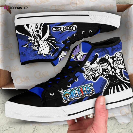 Bentham High Top Shoes Mix Manga For Fans One Piece Anime