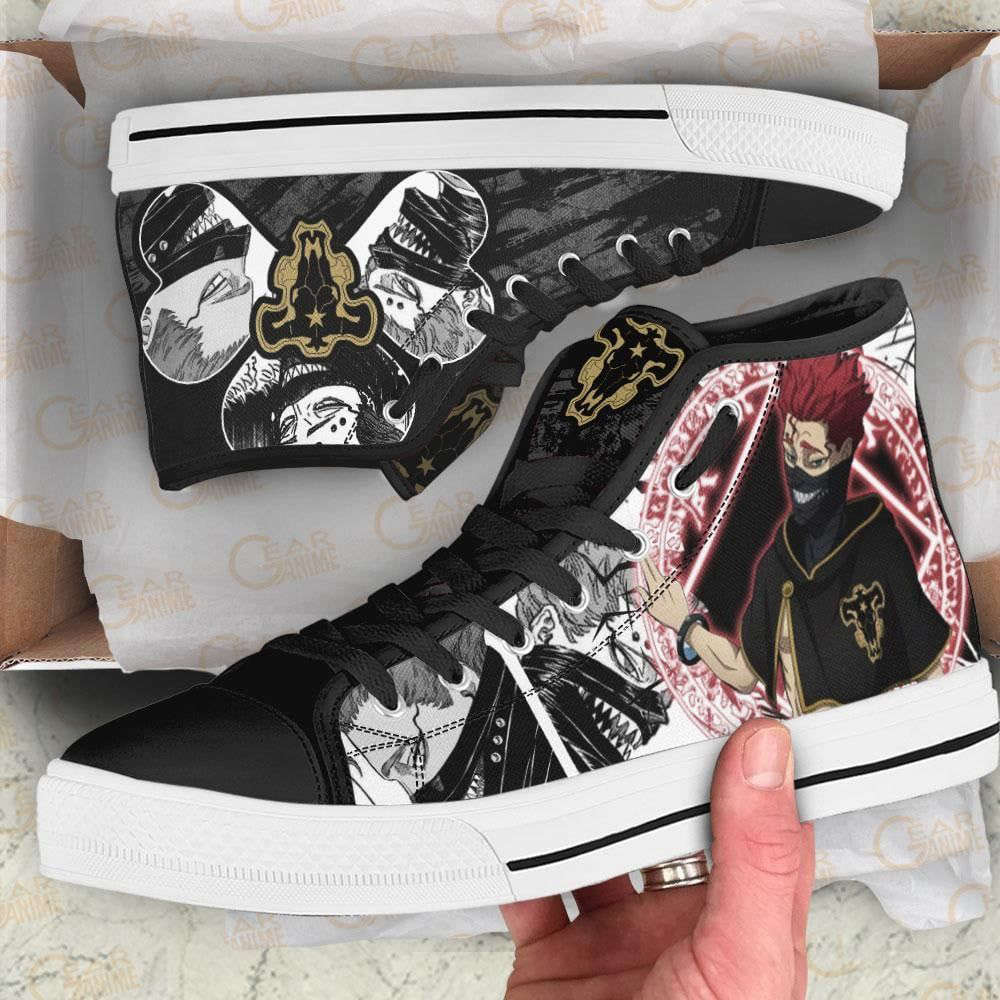 Black Bull Zora Ideale High Top Shoes Custom Black Clover Anime For Fans