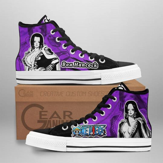 Boa Hancock High Top Shoes Mix Manga For Fans One Piece Anime