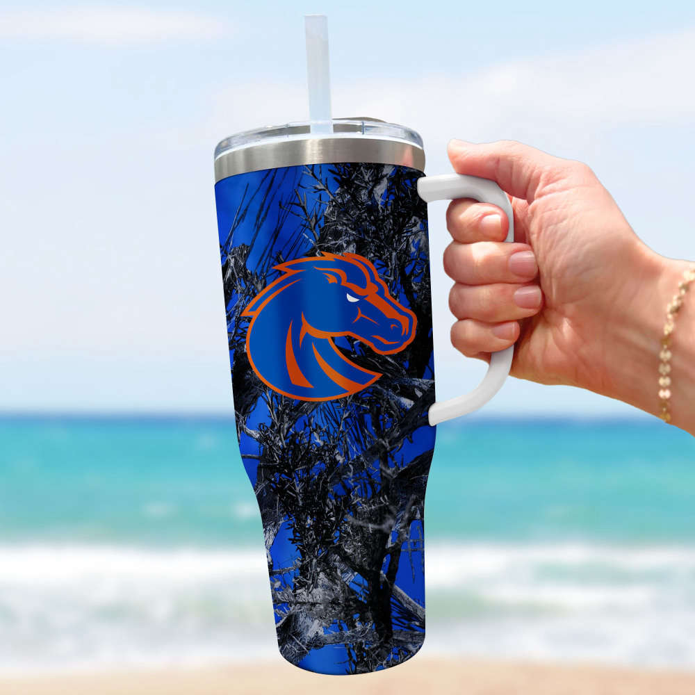 Boise State Broncos NCAA Hunting Personalized Stanley Tumbler 40oz Gift for Fans