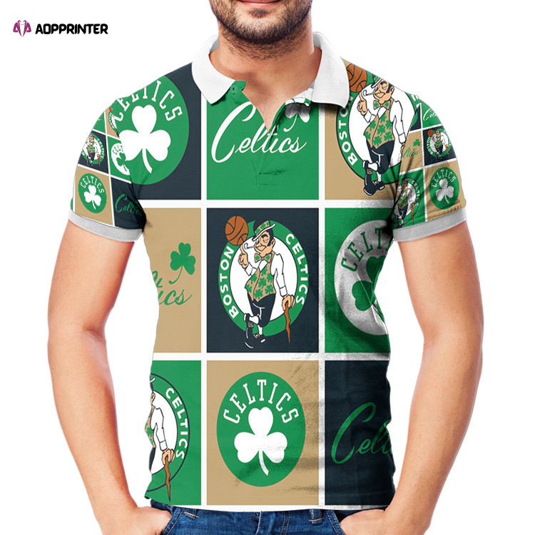 Boston Celtics 7 3D All Over Print Polo Shirt