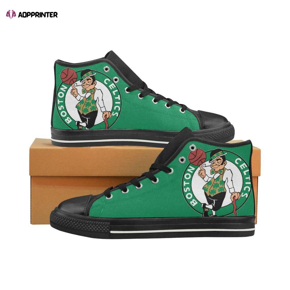 Boston Celtics High Top Sneakers Canvas Shoes For Fans