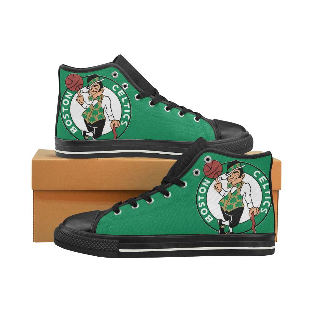 Boston Celtics High Top Sneakers Canvas Shoes For Fans