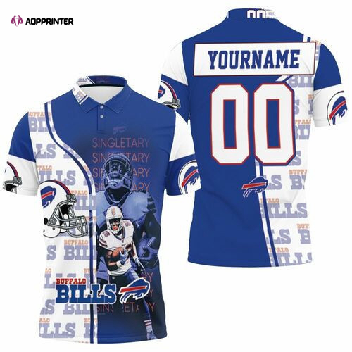 Buffalo Bills 26 Devin Singletary East 2020 Personalized 3D Gift for Fans Polo Shirt