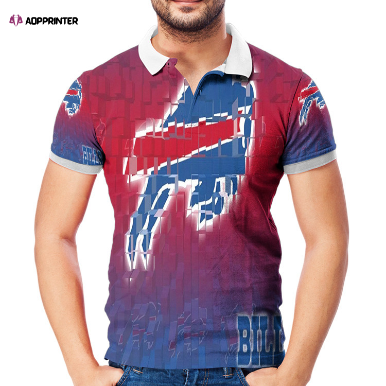 Buffalo Bills Logo v5 3D All Over Print Polo Shirt