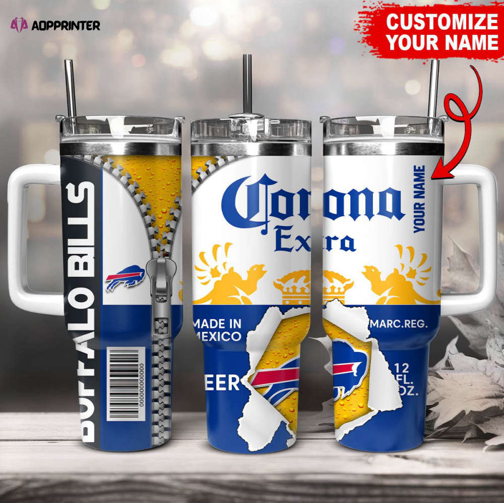 Buffalo Bills NFL Corona Extra Personalized Stanley Tumbler 40Oz Gift for Fans