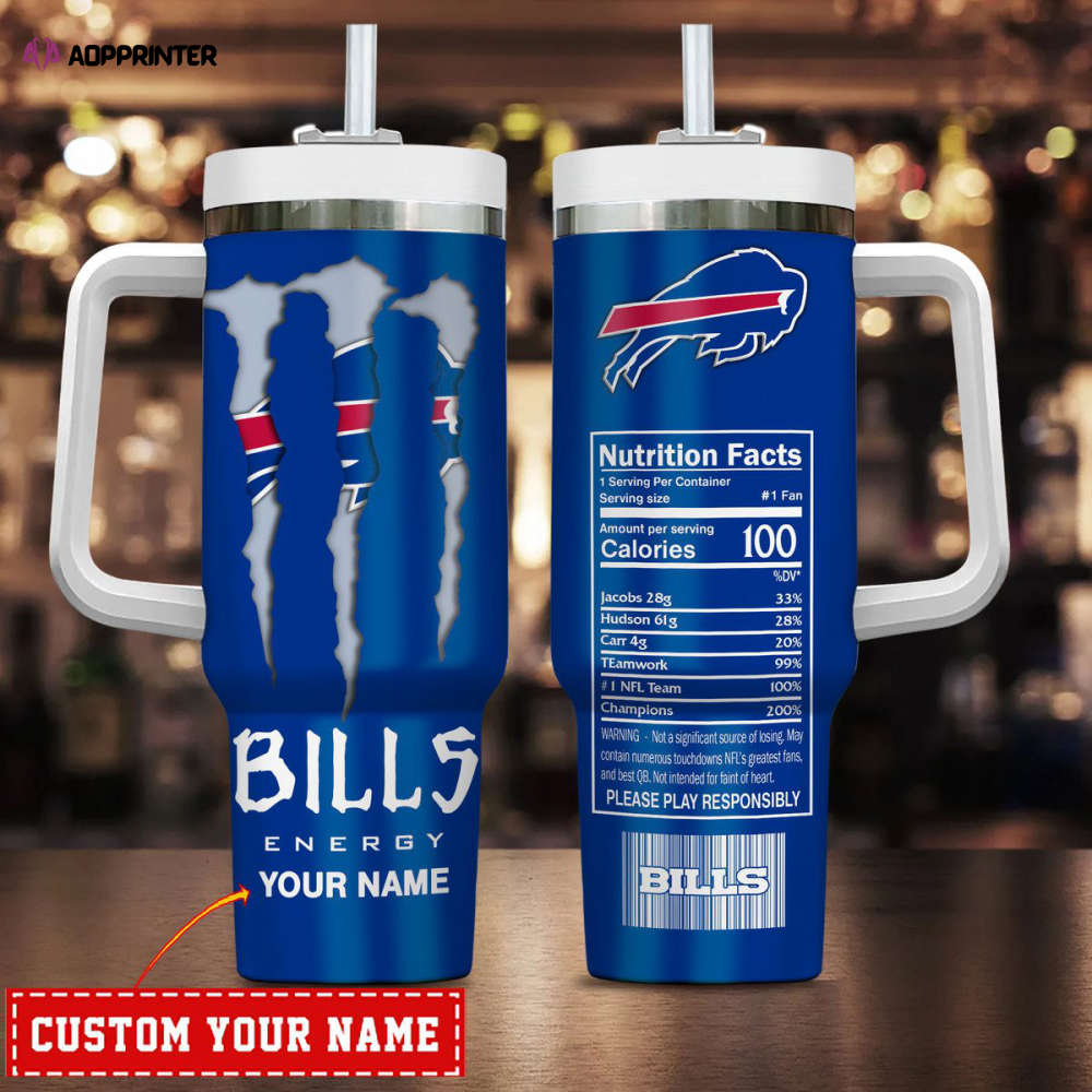 Indianapolis Colts NFL Energy Nutrition Facts Personalized Stanley Tumbler 40Oz Gift for Fans