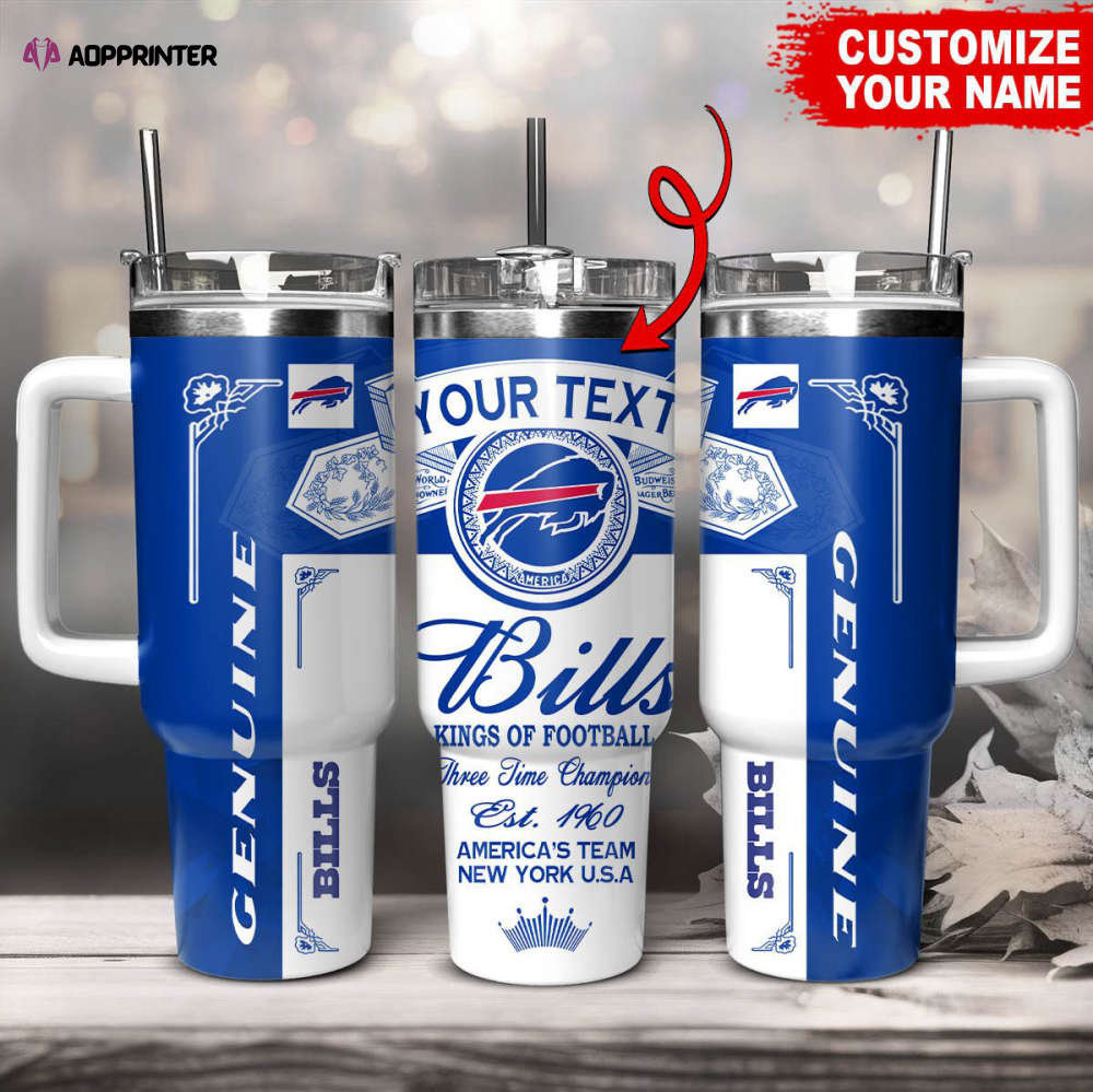 Buffalo Bills NFL Kings Of Football Custom Your Text Stanley Tumbler 40Oz Gift for Fans