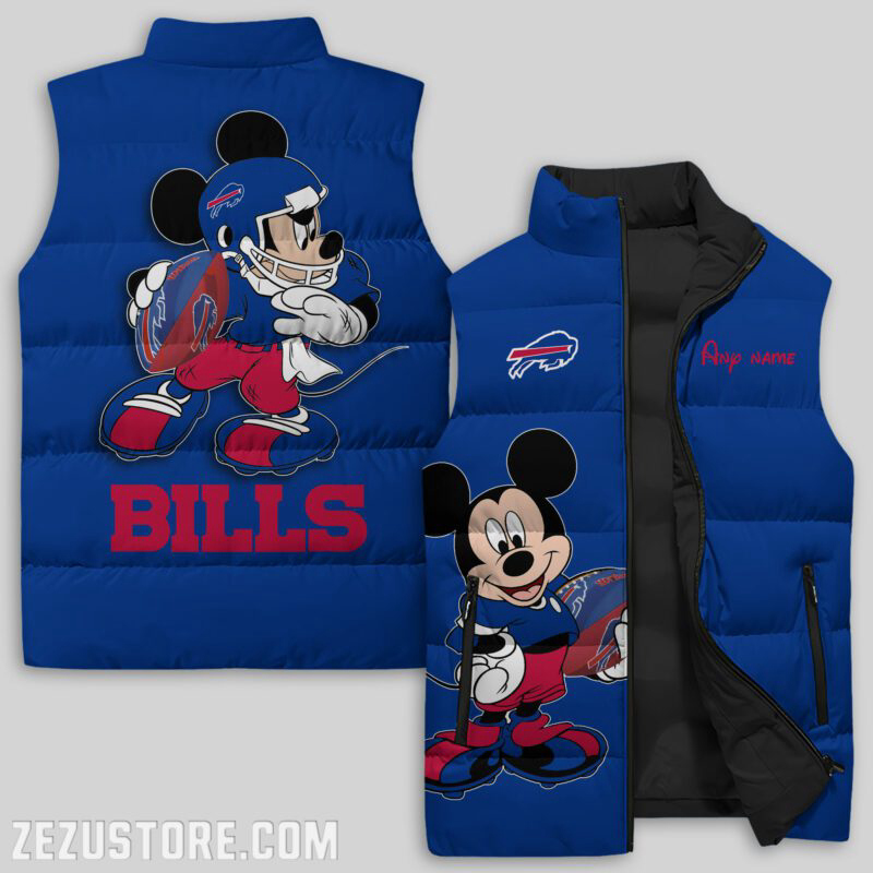 Buffalo Bills NFL Sleeveless Puffer Jacket Custom For Fans Gifts