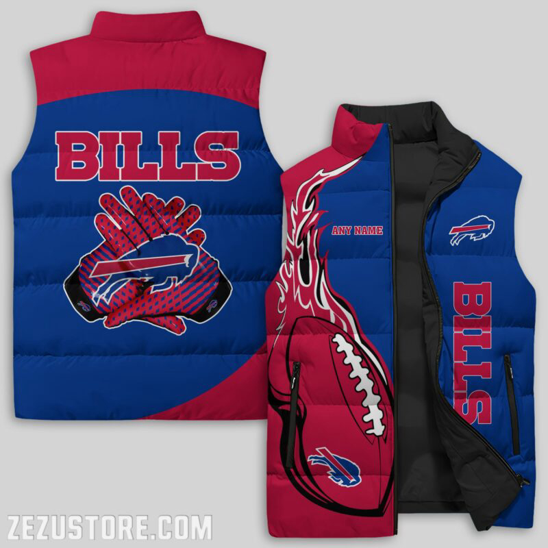 Buffalo Bills NFL Sleeveless Puffer Jacket Custom For Fans Gifts