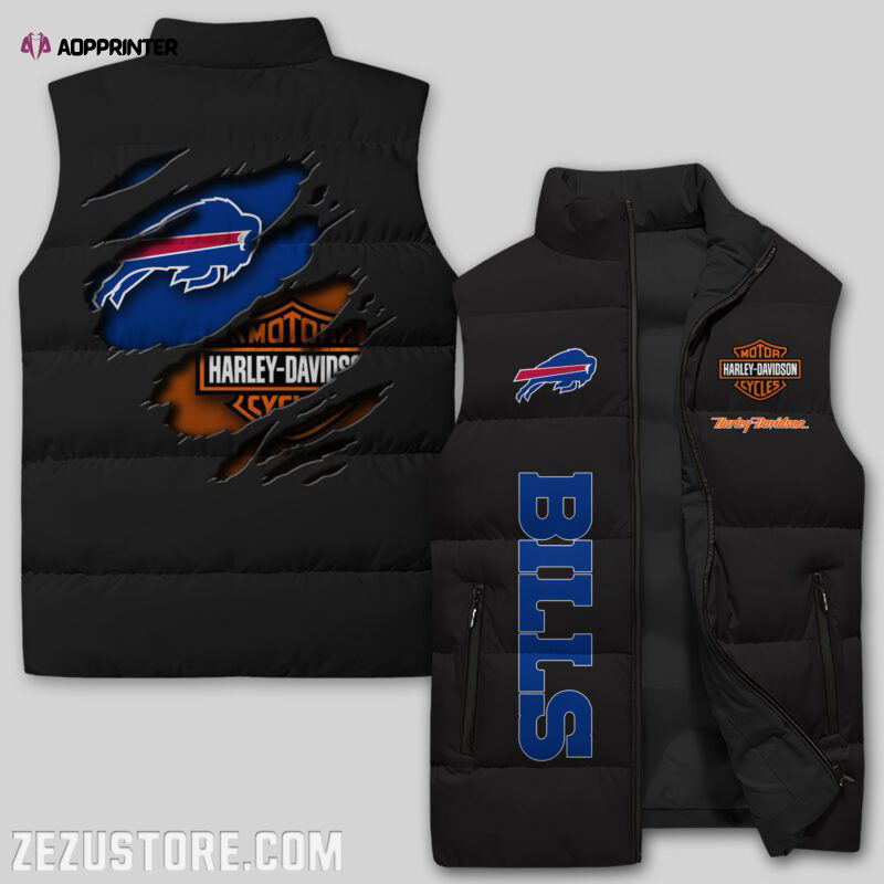 Buffalo Bills NFL Sleeveless Puffer Jacket Custom For Fans Gifts