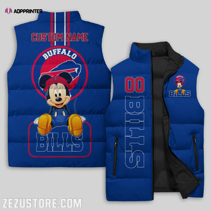 Buffalo Bills NFL Sleeveless Puffer Jacket Custom For Fans Gifts