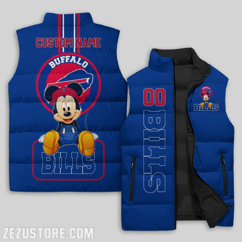 Buffalo Bills NFL Sleeveless Puffer Jacket Custom For Fans Gifts