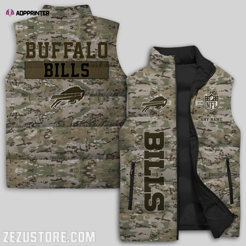 Buffalo Bills NFL Sleeveless Puffer Jacket Custom For Fans Gifts