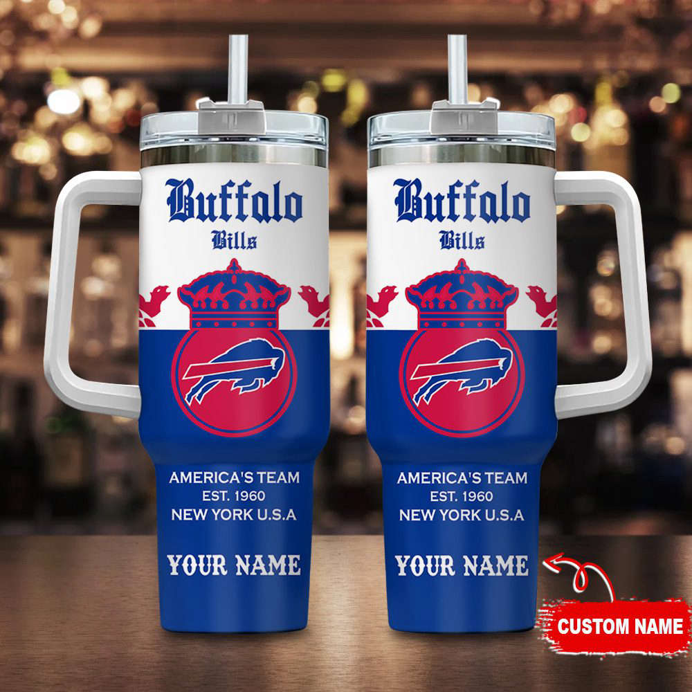 Buffalo Bills Personalized NFL Corona Extra 40oz Stanley Tumbler Gift for Fans