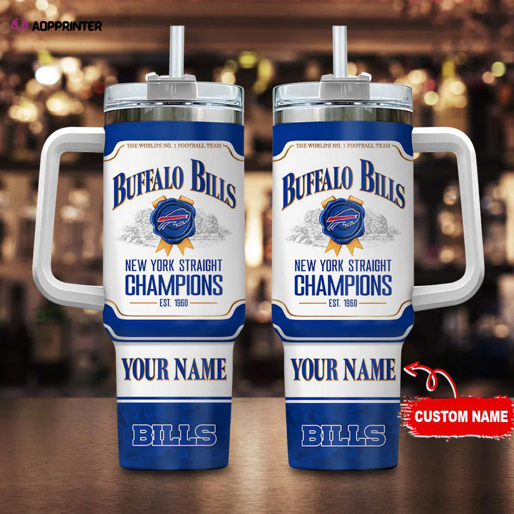 Buffalo Bills Personalized The World’s No 1 Football Team NFL Jim Beam 40oz Stanley Tumbler Gift for Fans