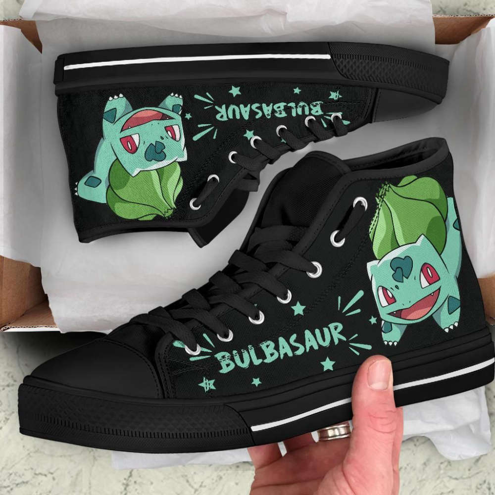 Bulbasaur High Top Shoes Custom For Fans Pokemon