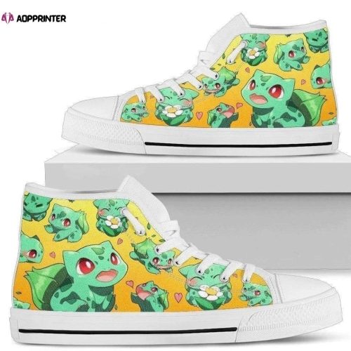 Bulbasaur High Top Shoes Custom For Fans Pokemon